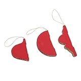 Jectse Adornos únicos de Papel para Colgar en árboles de Navidad en Vibrantes Tonos Rojos, Paquete de 3 para Colgar sin Esfuerzo en árboles o Ventanas y Crear un Ambiente Festivo Durante Las