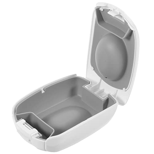 Lurrose 補聴器ケースミニポータブルプラスチック軽量2色頑丈な補聴器収納ケース補聴器防水携帯ケースイヤホン小銭入れ(白)