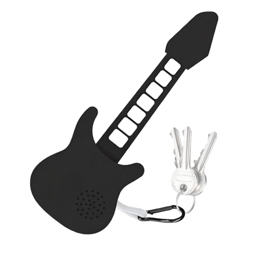Llavero de guitarra | Joyas de guitarra arco iris - Lindo bajo llavero decoración de bolsillo, para mochila, monedero, maleta, bolso de viaje, fiesta, oficina, Navidad, hombres, negro y blanco, Siehe