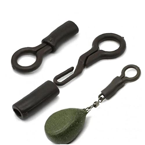 Fopytu 20 pièces émerillons de pêche Clips de Plomb arrière Tubes de Verrouillage matériel de pêche à la Carpe Manchons… - Image 8