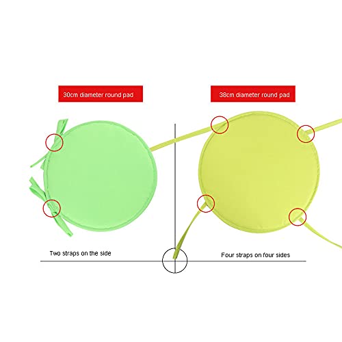 HUIJ Set di 4 Cuscini per Sedia con Lacci,Cuscino