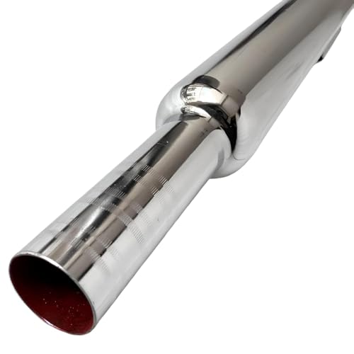 Image of Long Punjab Silencer Free Flow For Loud Sound For Royal Enfield Classic 350-500cc, Bullet Standard 350-500cc, Thunderbird 350-500cc Electra. (BS3-BS4, Chrome)