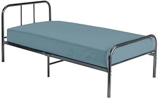 Cot Fitted Sheet 30 x 75-100% Egyptian Cotton - Cot Size 30 x 75 Fitted Sheet Only - Fitted Cot Sheet Perfect for Narrow Twin, Camp Bunk Beds, Camping Cot, Guest Bed Replacement(Stone Blue Solid)