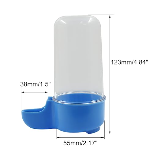 Uenhoy 2 Pcs Bird Feeder Plastic Parrot Drinker Water Feeder Bird Food Dispenser for Cage Watering Supplies for Parrot, Parakeets, Budgie, Lovebirds, 200ml/6.76 fl oz - Image 3