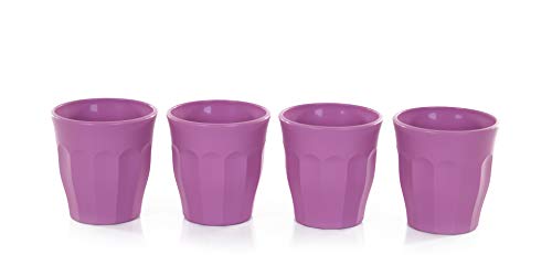 Mintra Home Unbreakable Tumblers & Cups 4pk - Bold Collection (Lavender, 175ml (5oz) Mini, Small & Shot - 3inH x 2.75inW)