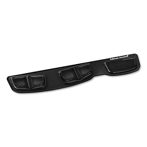 Fellowes 9183201 Keyboard Palm Support,Gel,18-1/4-Inch x3-3/4-Inch x5/8-Inch,BK/CL Cover