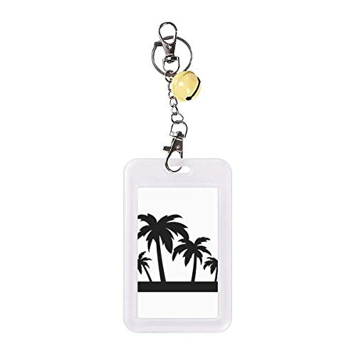 Protection pour carte de crédit contre les rayures motif cocotier noir jaune
