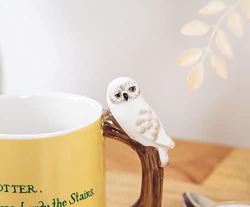 Harry Potter Envelope 20-Ounce Ceramic Mug With Sculpted Hedwig Handle | Large Coffee Cup For Espresso, Caffeine, Beverages, Home & Kitchen Essentials | Wizarding World Hogwarts Gifts and Collectibles