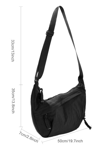 Bolso cruzado de lona para mujer tipo hobo miniatura 4
