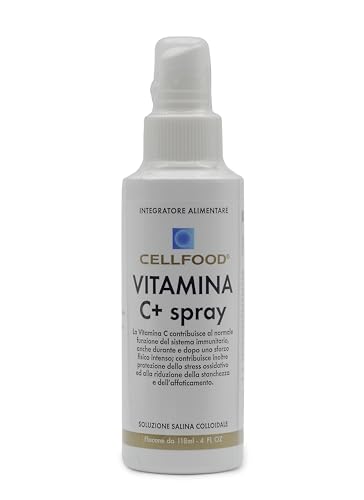 CELLFOOD Vitamina C+ Spray - 118ml, Integratore di Vitamina C contro la Stanchezza e Affaticamento