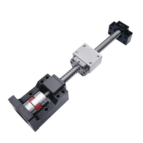 Metal Ball Screw nut end Processing 1pcs C7 Ball Screw Kit L300-1000mm SFU2010 with Single Nut+BF15+DSG20H+Coupling+HM15-57 Motor Mount(650mm)