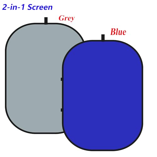 Soporte para fondo reversible azul y gris 5x7ft con trípode 7.8ft miniatura 4