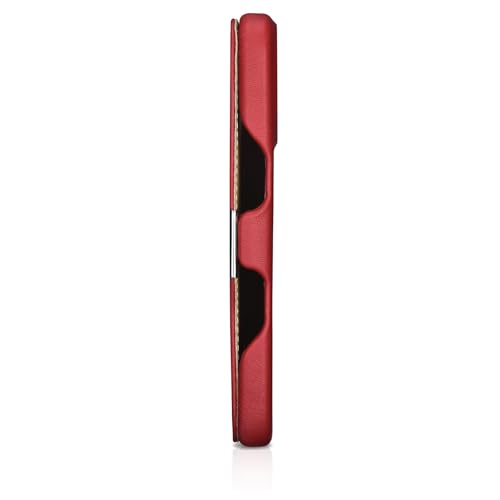Étui de protection pour iPhone 17 Pro (6,3") - Cuir rouge - Compatible MagSafe - 3