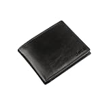 Personalized RFID Blocking Wallet Men - Custom Name Initial Engraved Wallets - Gift for Dad, Boyfriend, or Husband - Comes in an Elegant Gift Box (Black #4015)