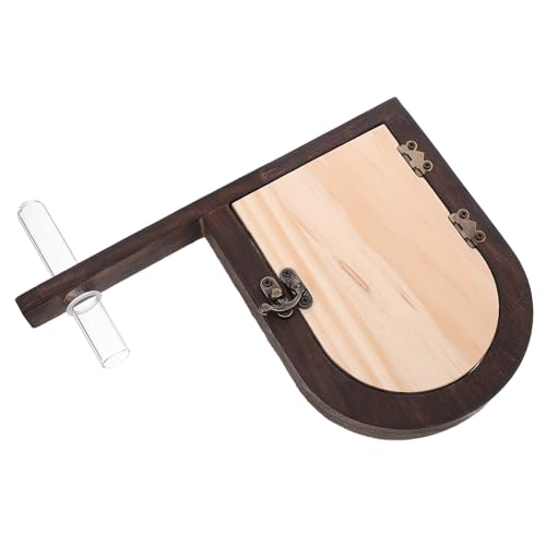 POPETPOP 童話ドアデザイン 木製コンセントカバー 試験管花瓶付き と ペット用 保護カバー ウッド製 保育園やリビングルーム向け