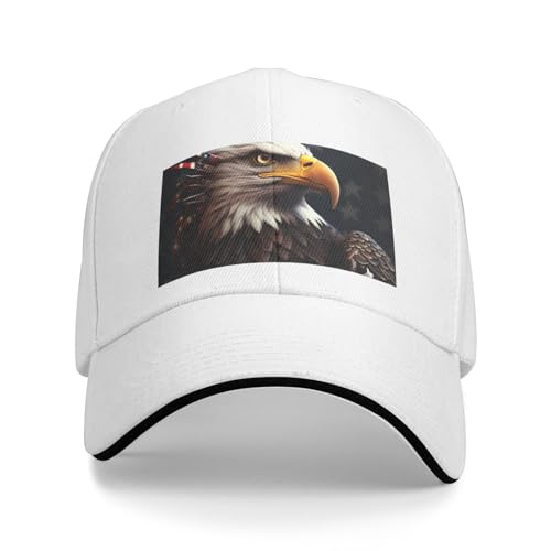 Gorra unisex de béisbol con águila blanca miniatura 2