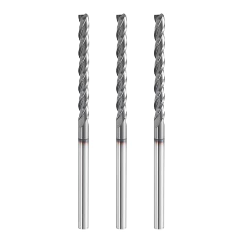 Brocas de enrutador en espiral carburo sólido AlTiN 3 flautas fresado CNC