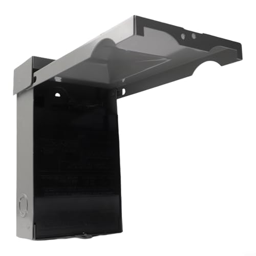 30 Amp Outdoor AC Disconnect Switch, 120/240V 2-Pole Pull-Out Safety Box with Lockable Metal Enclosure, Weatherproof Galvanized Steel Housing for Air Conditioning