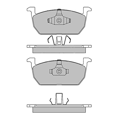 Metelligroup 22-1214-0 Pastiglie Freno Anteriori, Made In Italy, Pezzo Di Ricambio Per Auto/Automobile, Kit Da 4 Pezzi, Certificate Ece R90, Prive Di 
