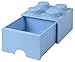 Produktbild Room Copenhagen Schublade Brick drawer 4", Plastik, Hellblau, 25 x 25 x 18 cm