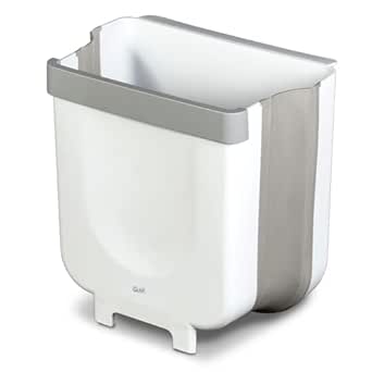 Glad Roommate Collapsible Waste Bin - 2 Gallon Portable Travel Trash Can, White