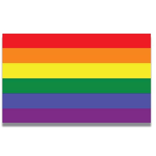 Image of Magnet Me Up Gay Pride LGTBQ Rainbow Flag Car Magnetic Decal, 5x8 Inches, Heavy Duty Automotive Vinyl Magnet for Car, Truck, SUV, in Support of LGBTQ, Fade Resistant, Automotive Magnet