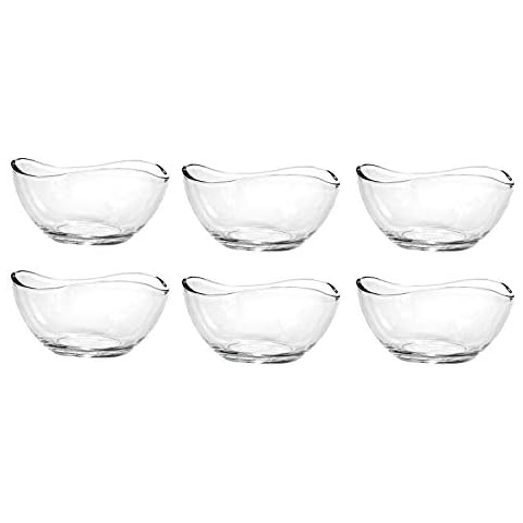 Camellias 6-Piece Glass Dessert Bowls Set Cover
