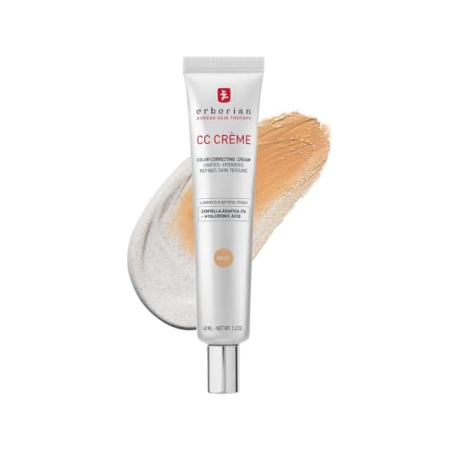 Erborian CC Cream, Color Correcting Korean Skincare, Honey, 1.3 Fl Oz