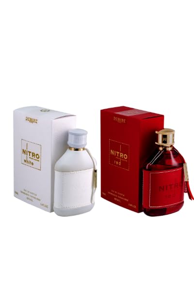 Dumont Nitro Red and White Combo Pack Eau de Parfum Set, 3.45 fl oz Each, 2-Piece Fragrance Combo Pack - 1 Red and 1 White - Image 3