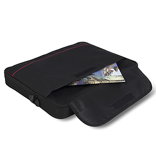 MONRAY PASSENGER PLUS - Maletín de Nylon Negro para Portátil de hasta 18" con Compartimento Acolchado, Estilo Elegante y Organización Eficiente, Espacio adicional para accesorios, correa ajustable - imagen 4