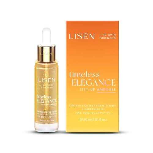 LISEN Anti-wrinkle, Anti Aging Face Serum with Peptides, Ceramides, Adenosine & Gold Particles | Timeless Elegance Skin Ampoule for Men & Women | SLS & Paraben Free | Korean Skin Care Product | 30 ML LISEN Anti-wrinkle, Anti Aging Face Serum with Peptides, Ceramides, Adenosine & Gold Particles | Timeless Elegance Skin Ampoule for Men & Women | SLS & Paraben Free | Korean Skin Care Product | 30 ML