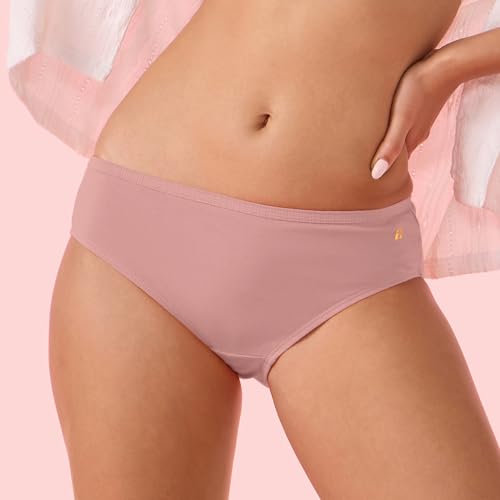 Image of Enamor Chic Cotton, All Day Comfort, Mid Waist Hipster Panty for Women - Naturally Breathable, Antimicrobial with Stain Release, Inner Elastic, Full Coverage - CH03