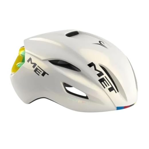 MET Casco Manta MIPS Tadej Pogacar Rainbow - Blanco, Talla S