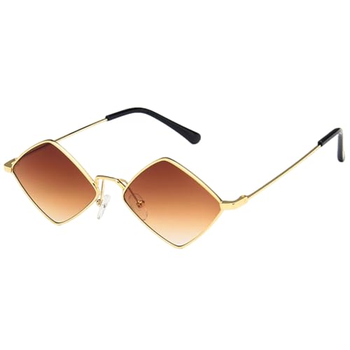 Lunettes de soleil rétro femmes LVTFCO nuances thé doré pour terrasse