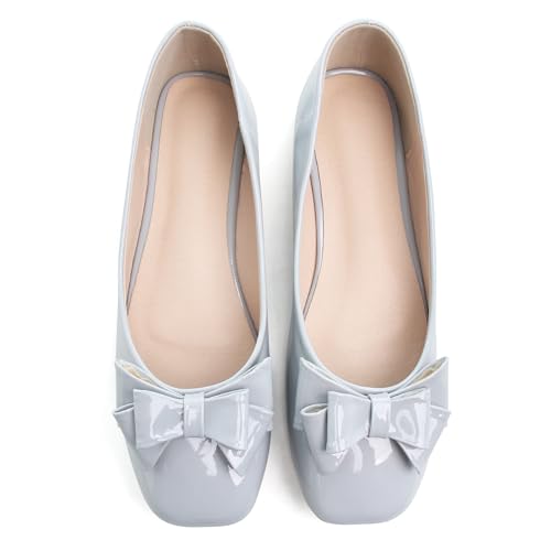 Image of Dear Time Women's Casual Foldable Ballet Flats Square Toe Ballerina Flats Shoes Comfortable