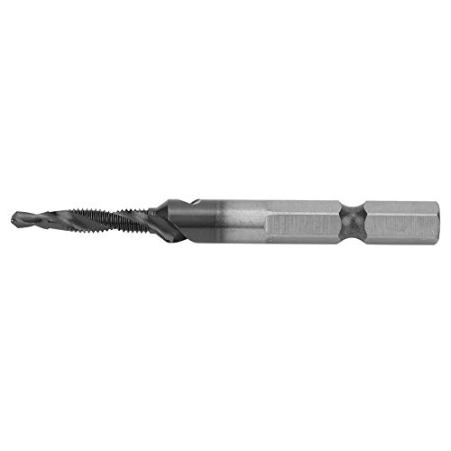Aramox Juego de Machos de Taladrar, Machos de Roscar HSS Co Compuesto con Revestimiento TiAlN, de Roscar en Espiral con Vástago Hexagonal M3 a M10, Taladrar y en un Paso para Hierro, Cobre y