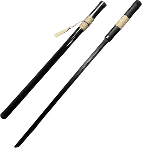 YongDerDer 木刀 居合刀 素振り竹刀 模造刀 居合練習刀 サムライソード 竹唐十字刀 初心者 レトロ 和風 竹製 軽量 耐久性 鞘付き刃なし 剣道 剣術 武術 舞台道具トレーニング用 個人コレクション コスプレ小道具 室内装飾 撮影 写真用 記念