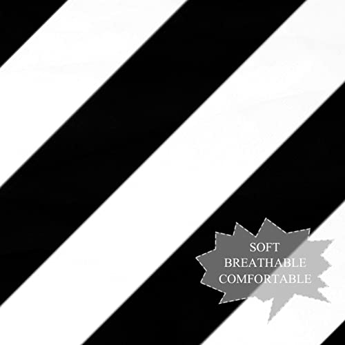 Women's Silky Scarf, Modern Black White Stripes Geometric Chiffon Shawl and Wraps for Evening Party, Weddings3