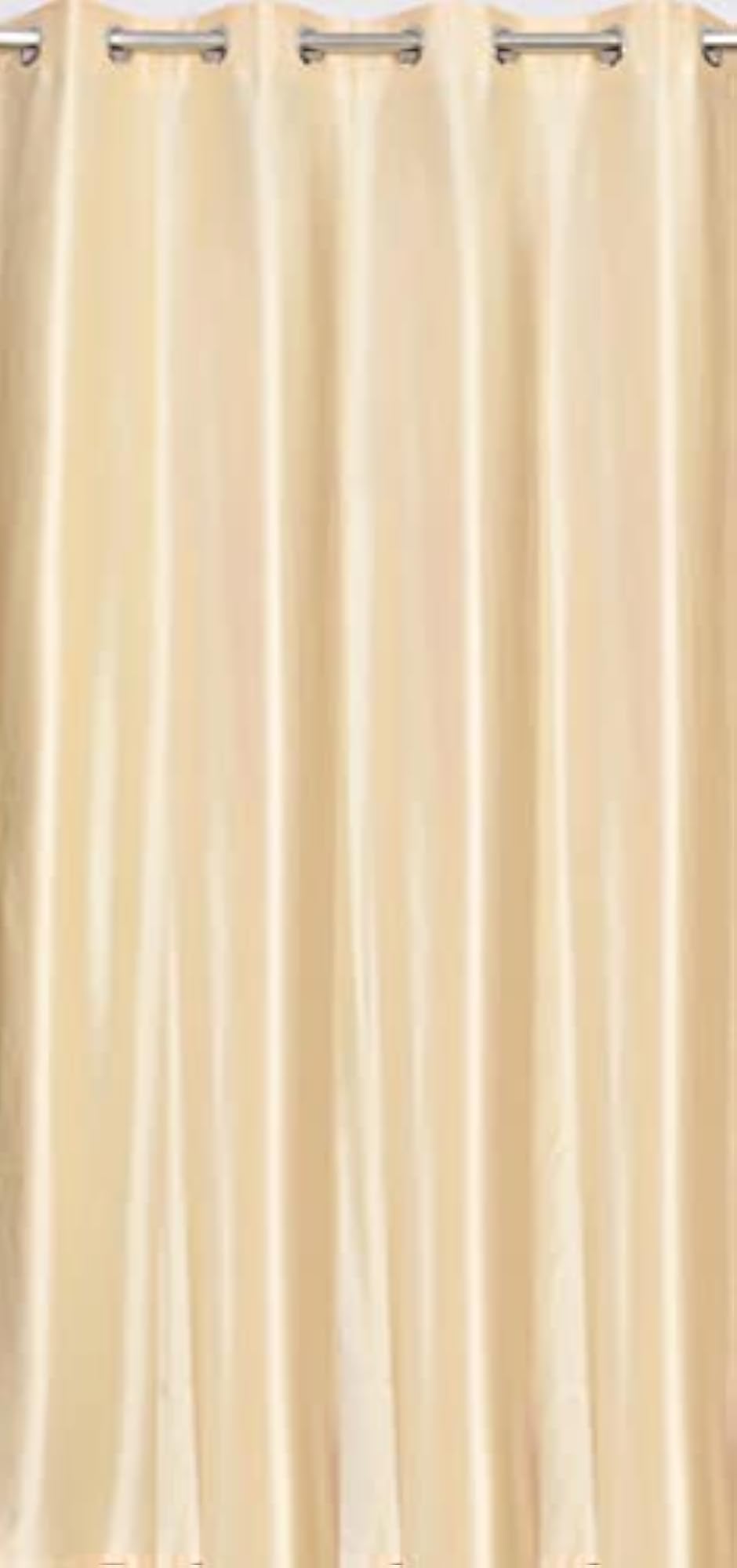 Solid Plain Polyester Window Curtains Set of 3, Maroon Cream