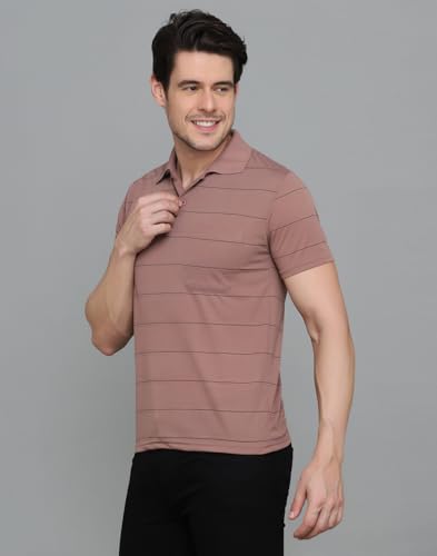 Image of INKKR Striped Polo Neck T-Shirt Dora Combo