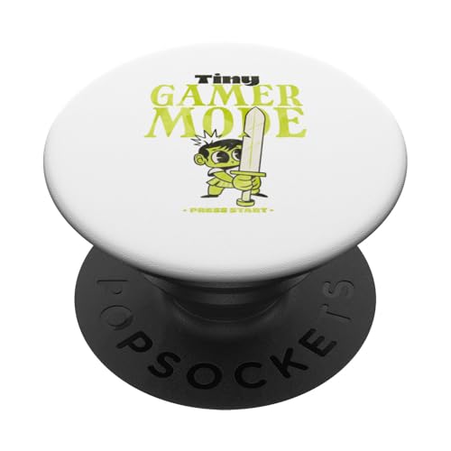 Tiny Gamer Mode, Reproductor de Videojuegos Retro, Aventura para niños PopSockets PopGrip Adhesivo