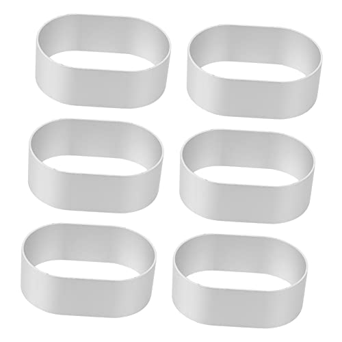 Holibanna 6piezas Molde De Queso Para Hornear Pasteles Moldes De Aleación De Aluminio De Para Hacer Galletas y Pasteles Forma Ovalada Para Fiestas y Celebraciones