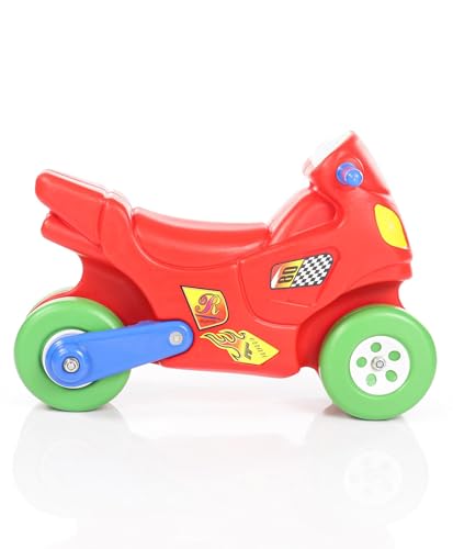 Image of Little Fingers Ride on Motorcycle for Kids - Indoor Outdoor Scoot Dragging Push Toy Bike for Toddlers Boys Girls Age 2 to 6 Years - Lightweight Durable Ride-on Scooter