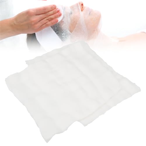 100pcs Gauze Mask, Disposable Mask, Gauze Face Mask Disposable Pre Cut Cotton Soft Mask for Skin Face Care for Spas Beauty Salons