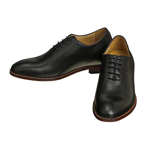 Image of TOTO Men's Invisible Height Increasing Elevator Shoes - Black Premium Leather Lace-up Formal Oxfords - 2.6 Inches Taller - S3001 - Size 8 D(M) US