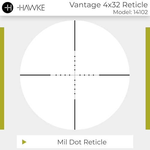Hawke Vantage 14102 Okulary celownicze 4 x 32 AO, czarne, rozmiar M