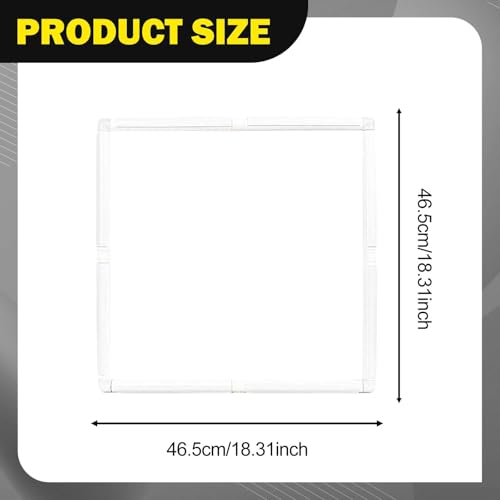 Bastidor de bordado rectangular Milageto de diseño nordico minimalista de PVC 3