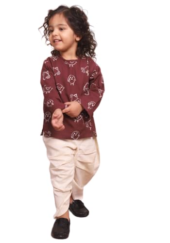 Image of POLKA TOTS Pure Cotton Traditional Dhoti Kurta Set for Baby Boys, Toddlers & Kids | Soft and Breathable Cotton Ethnic Dress for Festivals and Weddings | Traditional Elegant Indian Festive Clothing