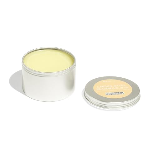 Made In Cookware - Carbon Steel Seasoning Wax (6 Oz) - Crafted in Canada - Rice Bran Wax, Canola Oil and Grapeseed Oil