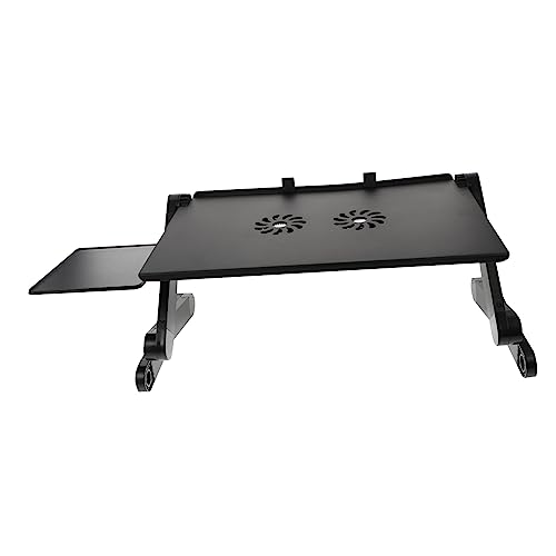 HOMSFOU Escritorio para Laptop Calor Pararse Computadora Portátil Soporte para Laptop para La Cama Universal Estante Escritorio De Laptop Aleación De Aluminio Black